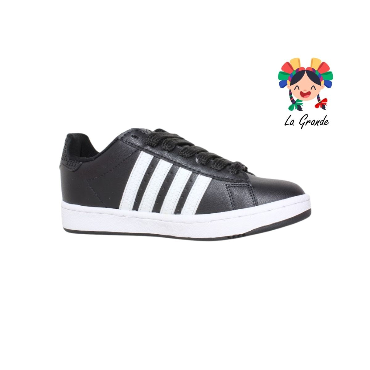808 CUPRA Negro Blanco Lego Tenis Escolar para Niña, Niño, Dama, Joven y Caballero