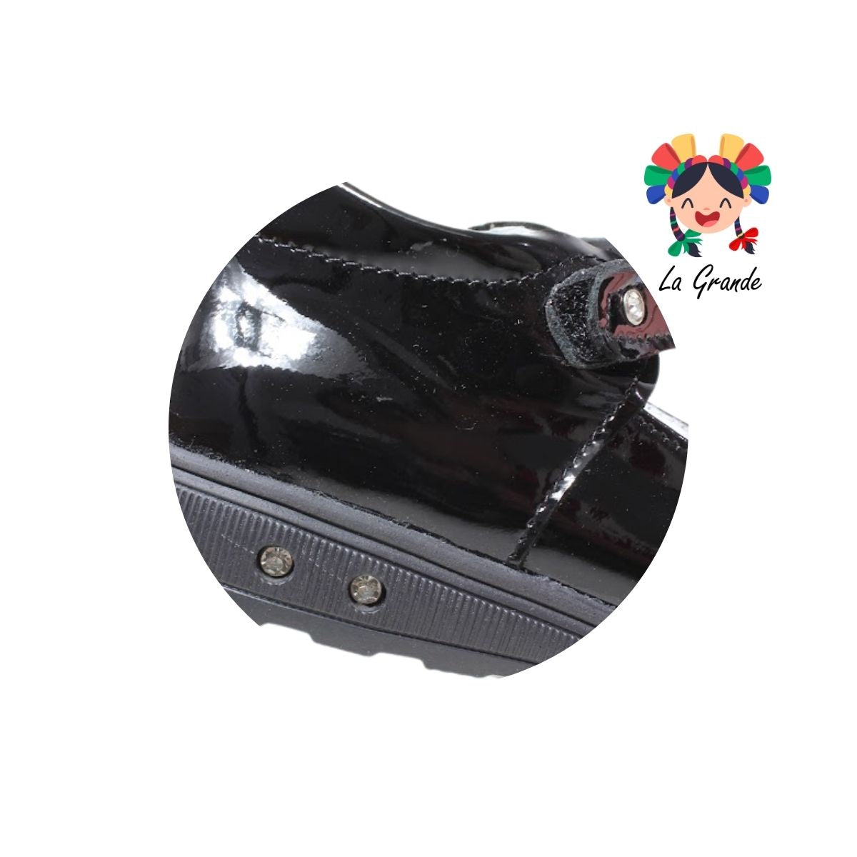 822 WIZZYZ Negro Charol Zapato Escolar para Dama