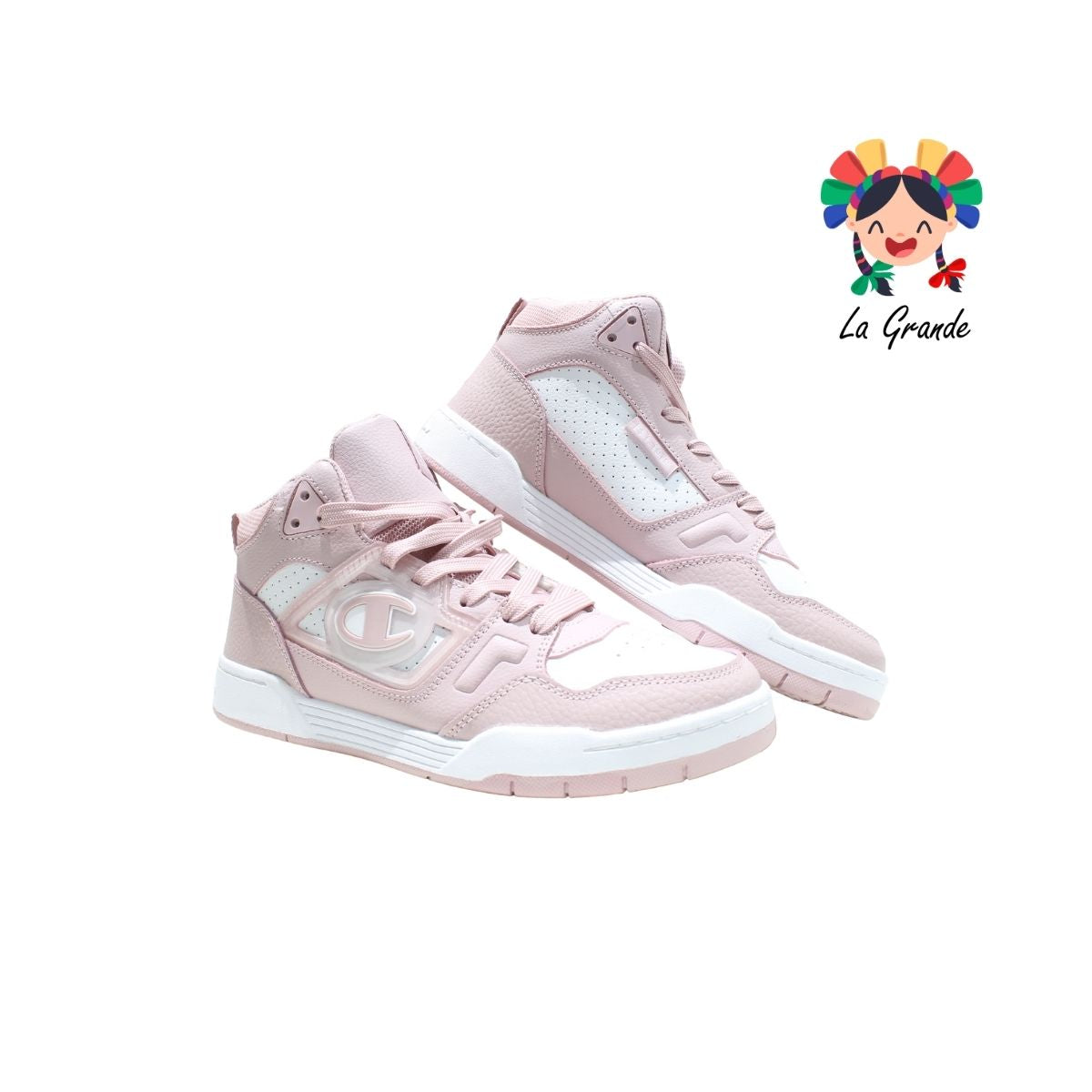 822Y CHAMPION Blanco Rosa Tenis Importado Original para Dama