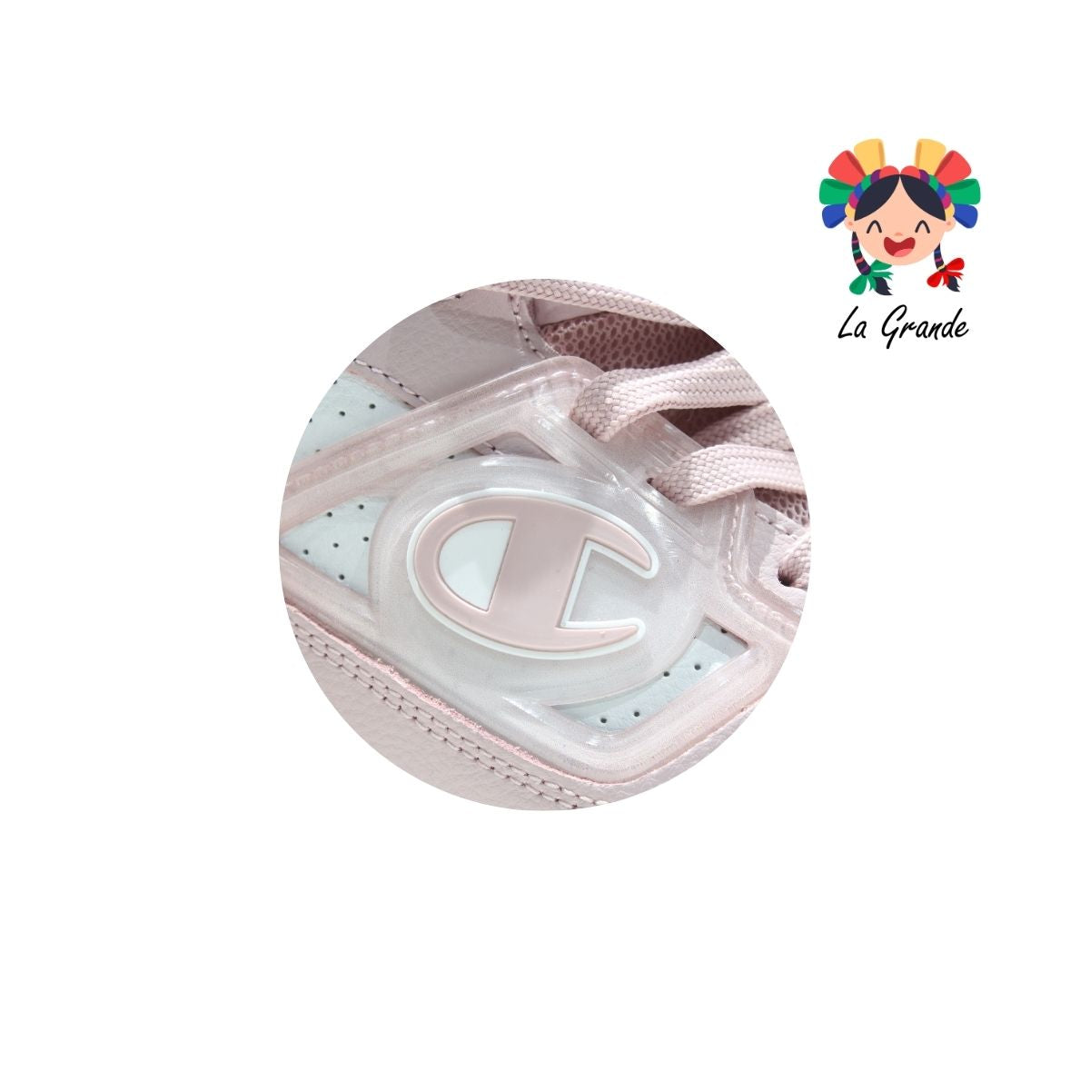 822Y CHAMPION Blanco Rosa Tenis Importado Original para Dama