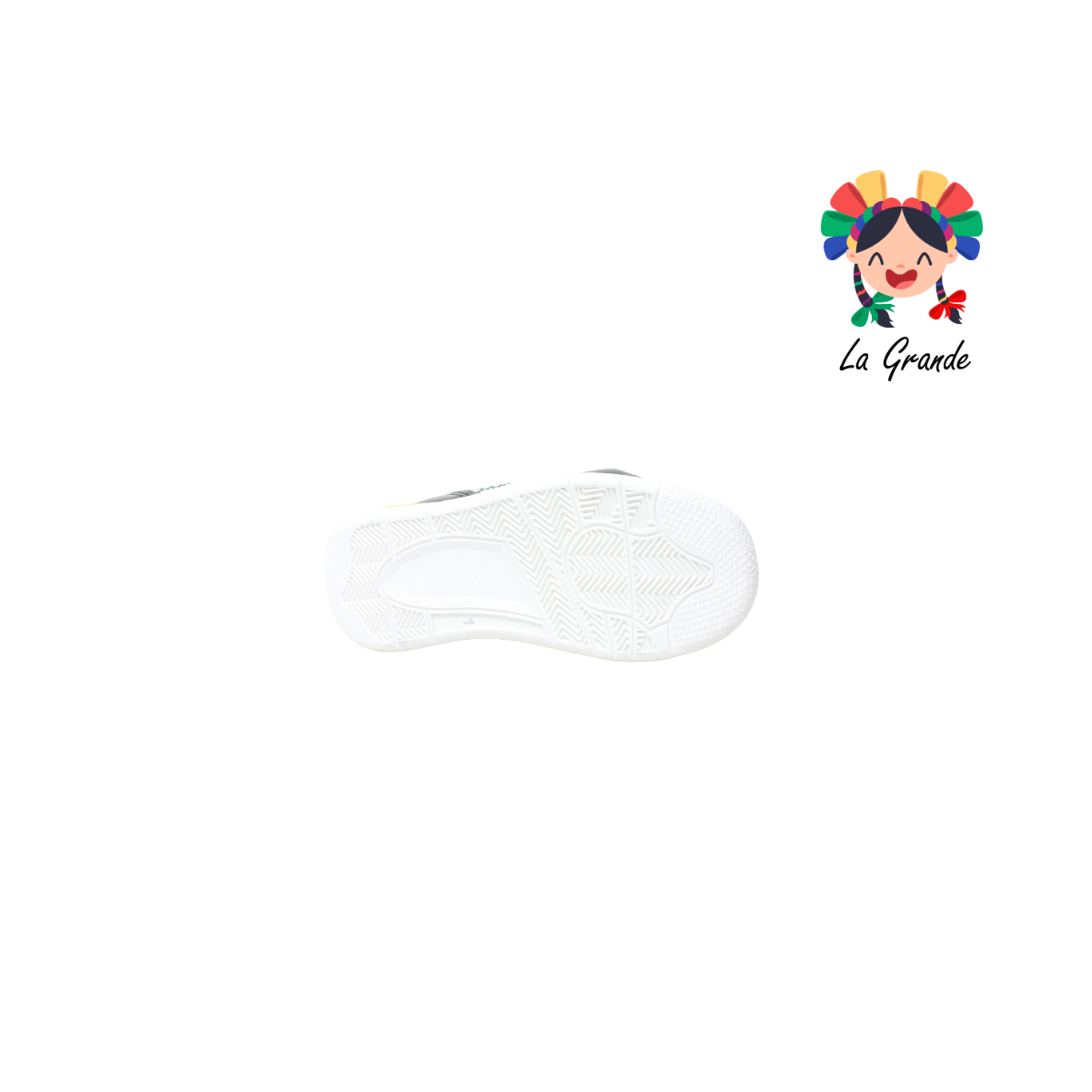 826 GMC Negro Oro Charol Tenis Casual para Bebé, Niña y Niño