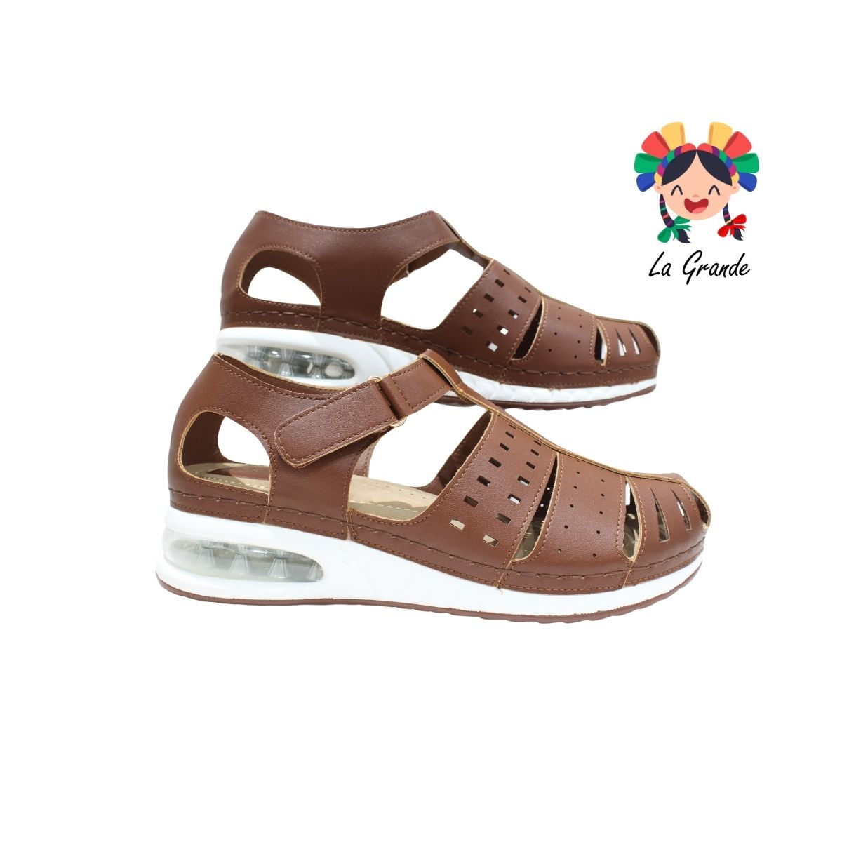 8286 SHOSH Camel Sint Huarache con Válvula para Dama