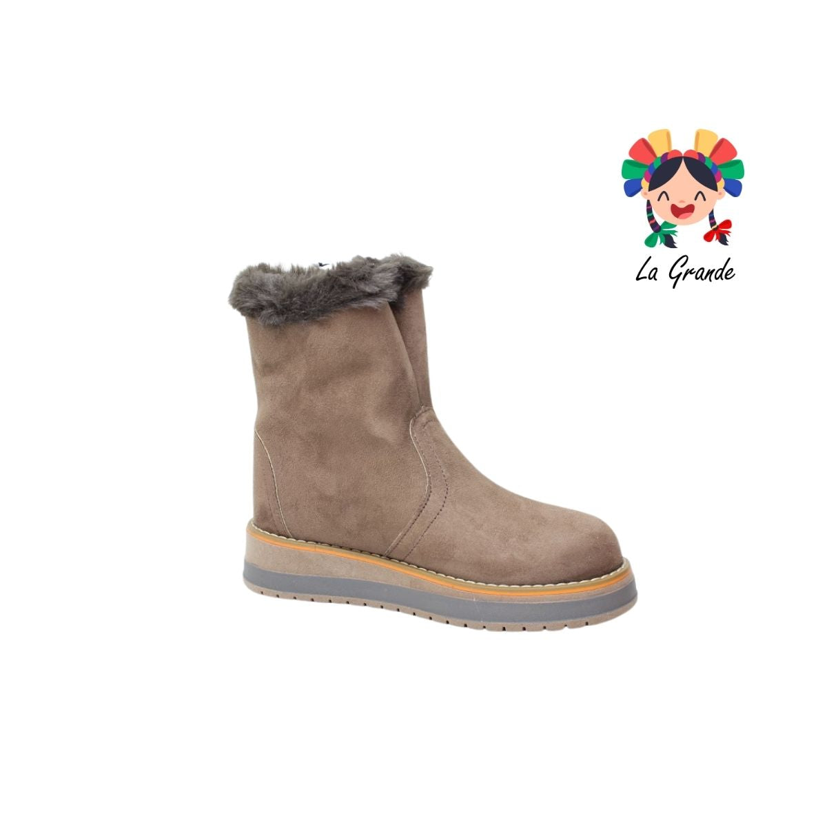 835 H-GROSS Madera Prisco Bota Casual Afelpada para Niña y Dama