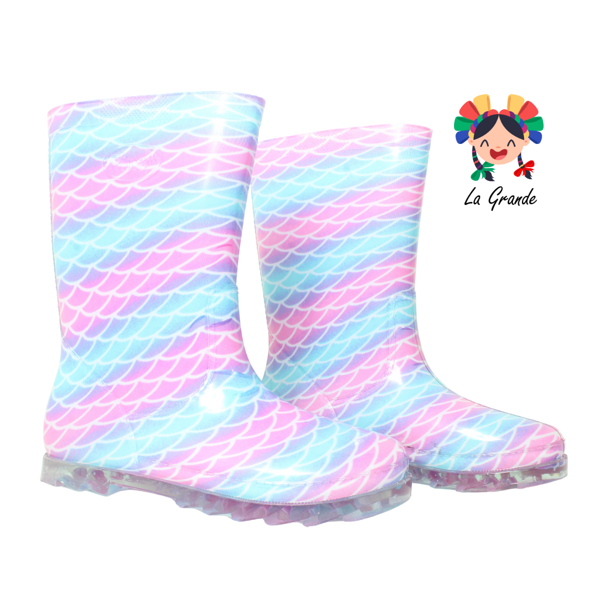 PINET PULGARCITO Escamas de Colores Bota de Hule para Dama