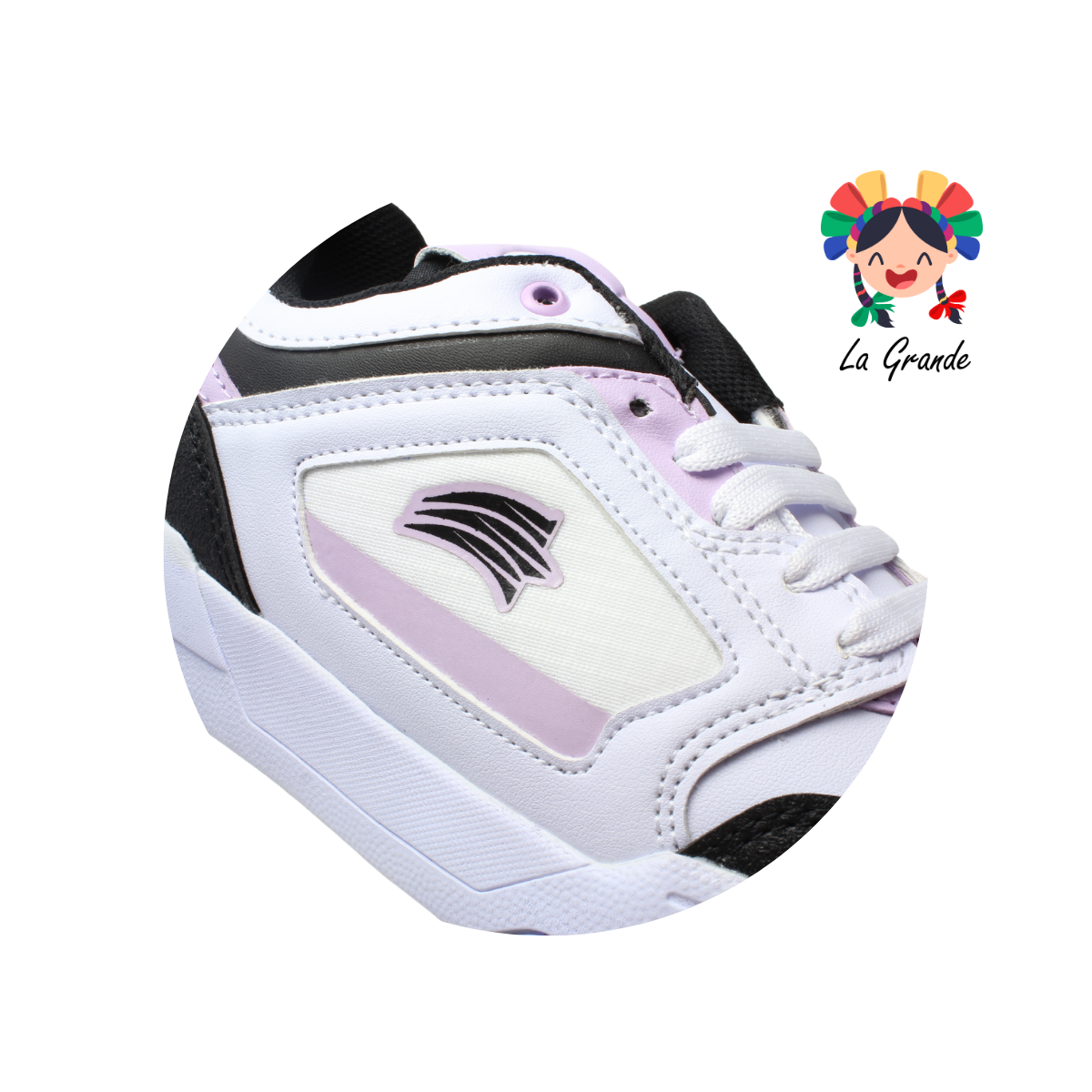 1722 ADIORA Bco Lila Ngo Tenis Casual para Dama y Joven