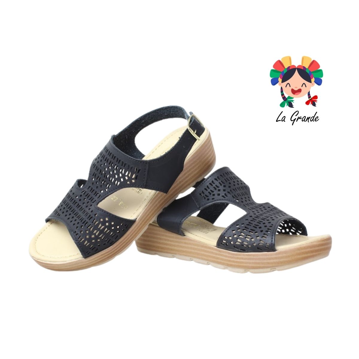 850 LADY MARY Negro Sandalia para Dama