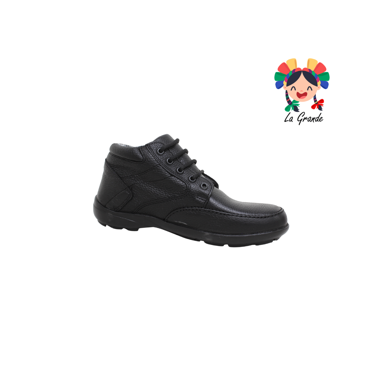 856 LA PAG Negro Piel Bota Casual para Caballero