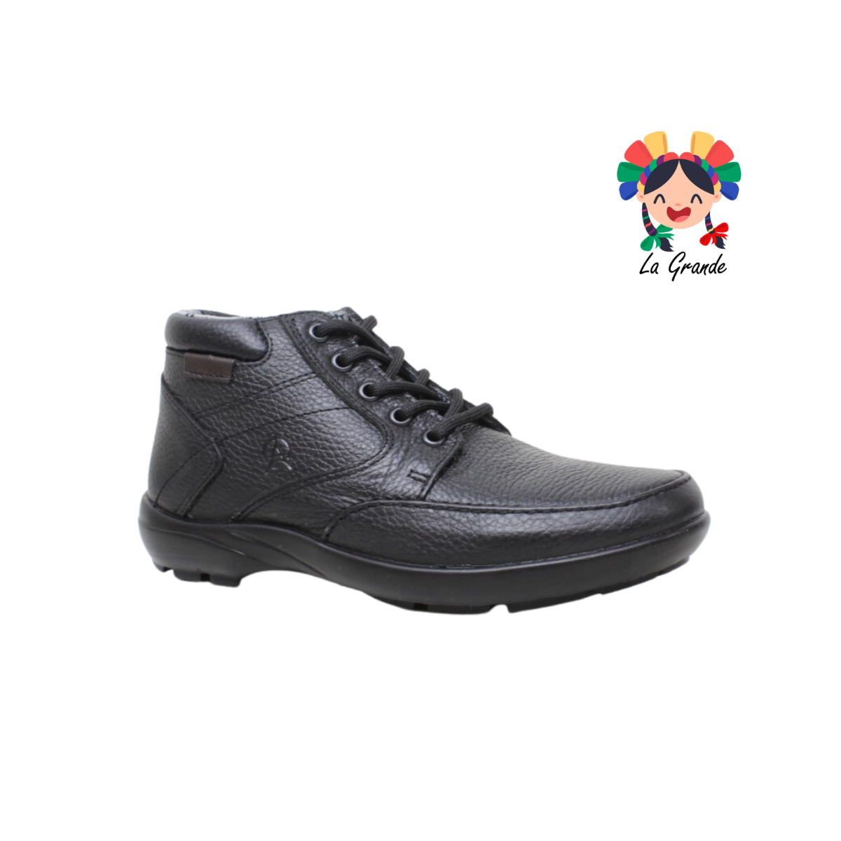 856 LA PAG Negro Piel Bota Casual para Caballero