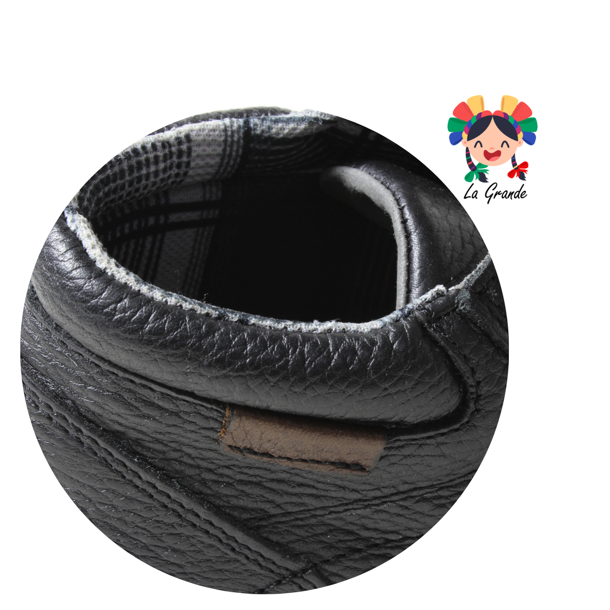 856 LA PAG Negro Piel Bota Casual para Caballero