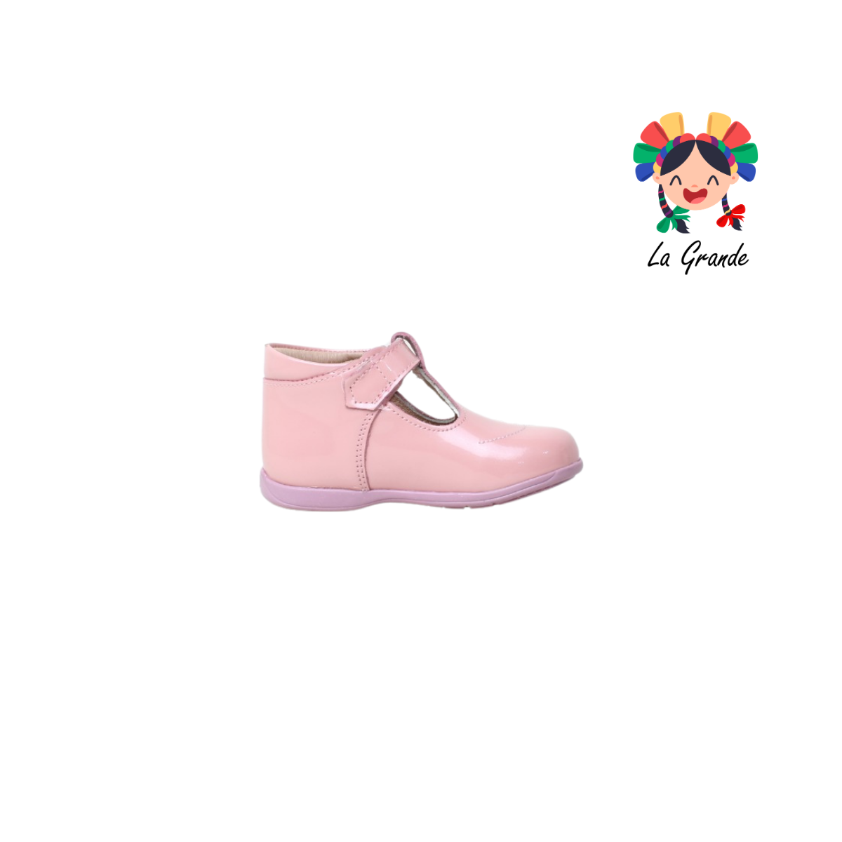 8731 DOGI Rosa Piel Charol Zapato Casual de Mariposa para Niña