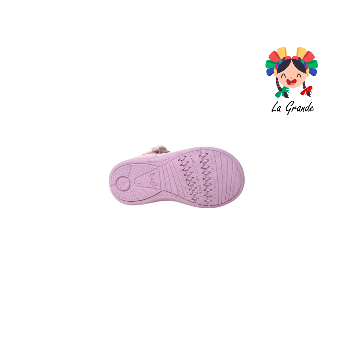 8731 DOGI Rosa Piel Charol Zapato Casual de Mariposa para Niña