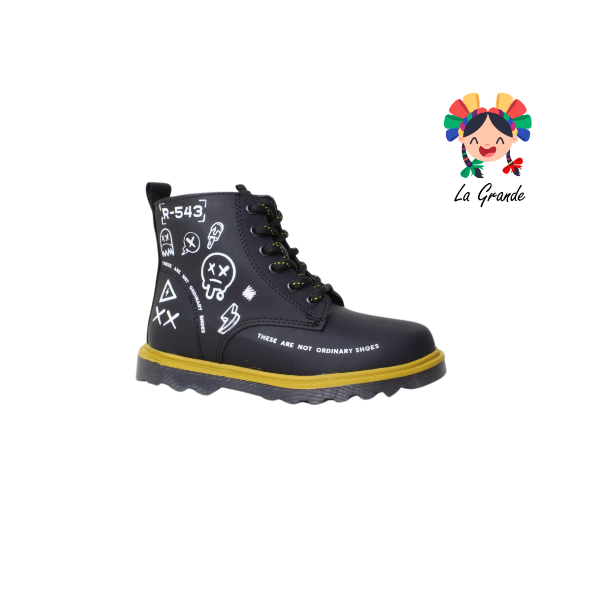 888505 RODDYCK Negro Sint Bota Casual para Niño