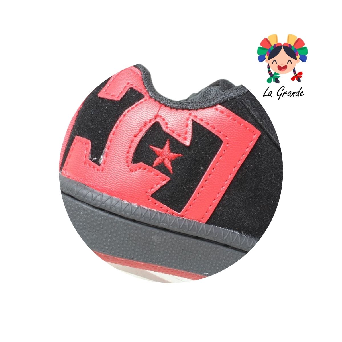890 CUPRA Negro Rojo Sintetico Tenis Casual para Caballero
