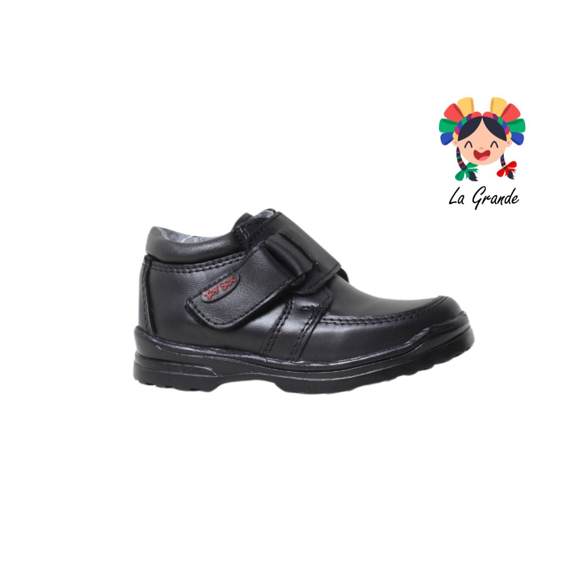 890B TOY BOX Negro Piel Zapato tipo Bota Escolar para Niño