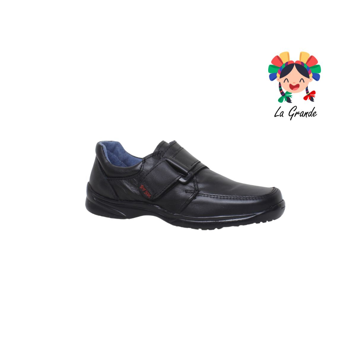 890 TOY BOX Negro Napa Zapato Escolar para Joven