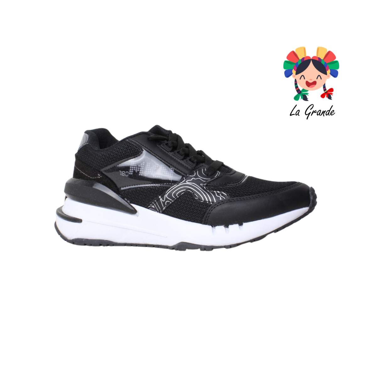 895 MAKKENA Negro Blanco Tenis Deportivo para Caballero