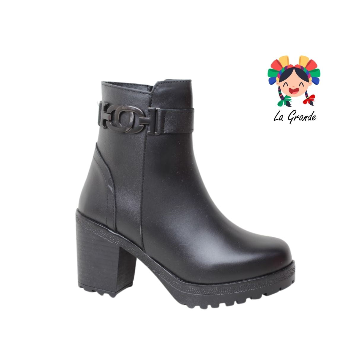 900 BRIANDA Negro Piel Bota para Dama