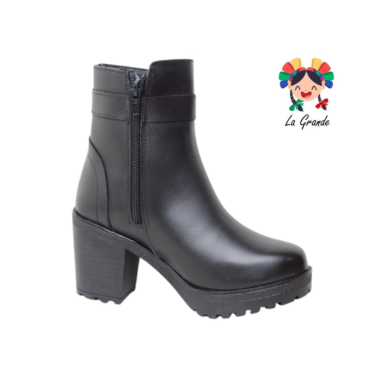 900 BRIANDA Negro Piel Bota para Dama