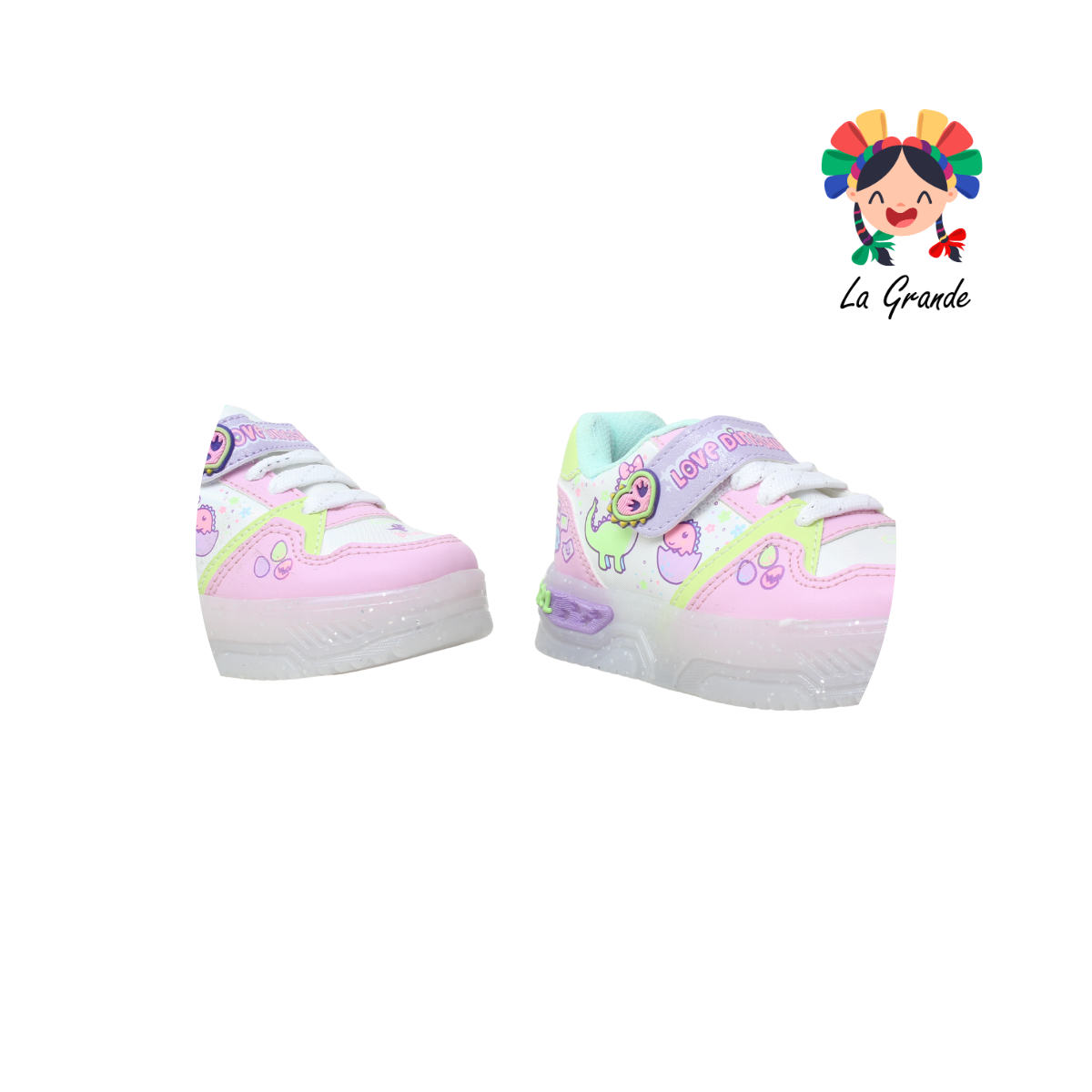 900 ON KIDS Blanco Multicolor Sint Tenis con Luces Led para Bebé, Niña y Niño