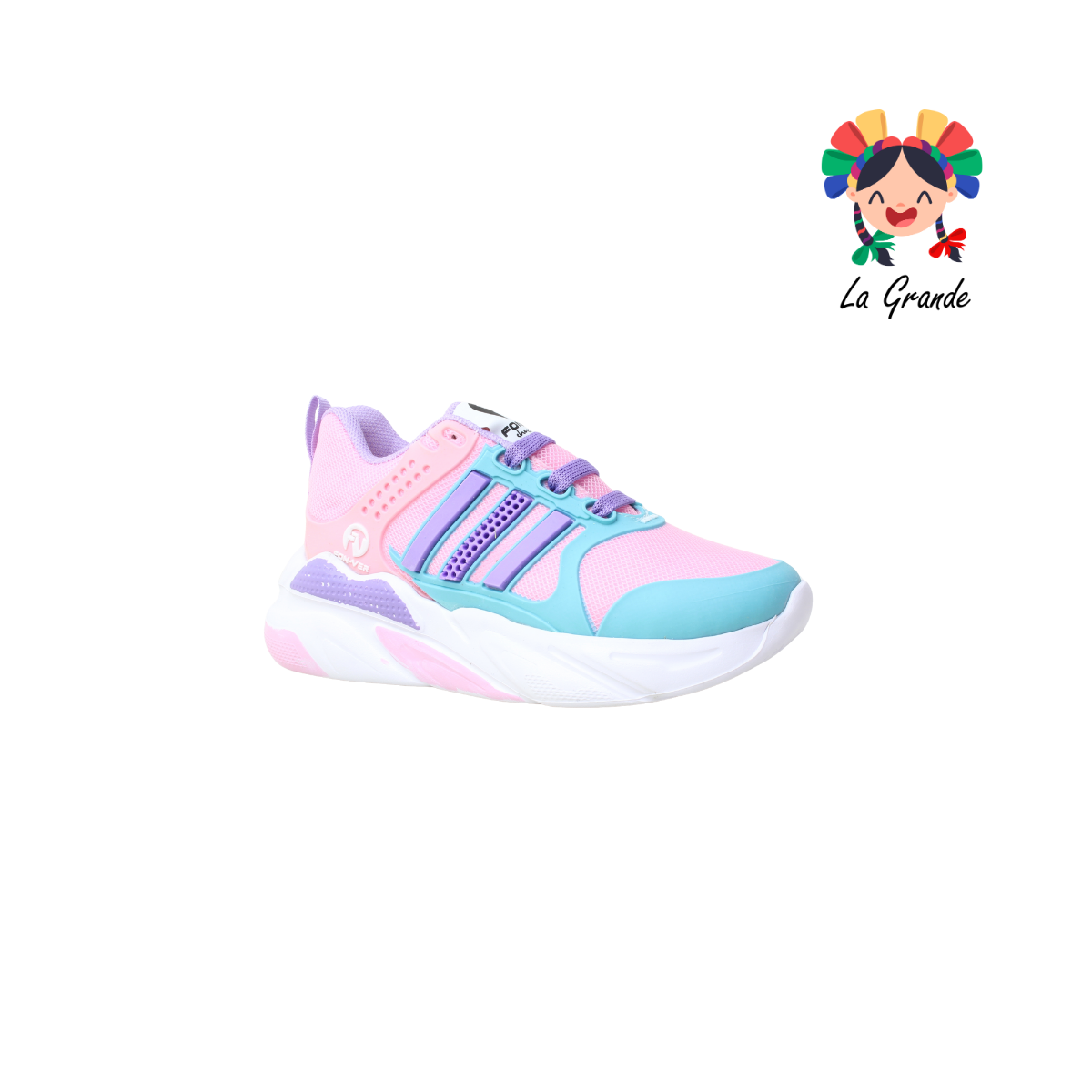 900 FON-VER Rosa Menta Tenis Deportivo para Niña