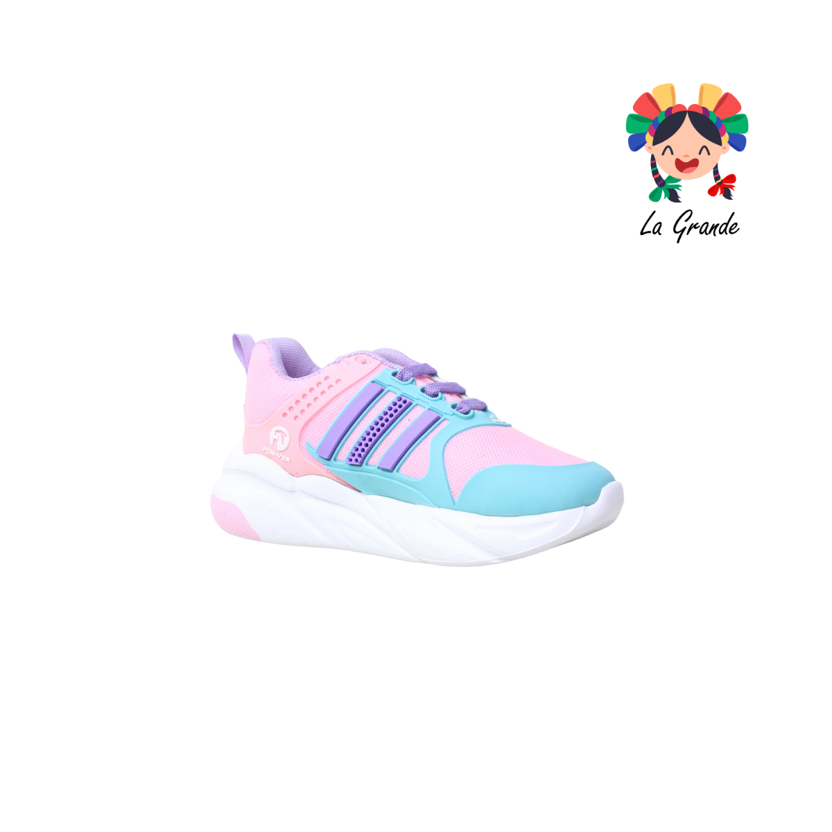 900 FON-VER Rosa Menta Tenis Deportivo para Niña
