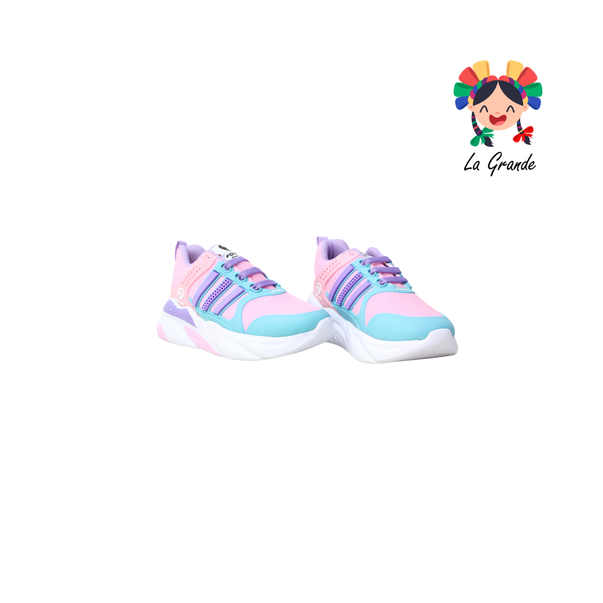 900 FON-VER Rosa Menta Tenis Deportivo para Niña