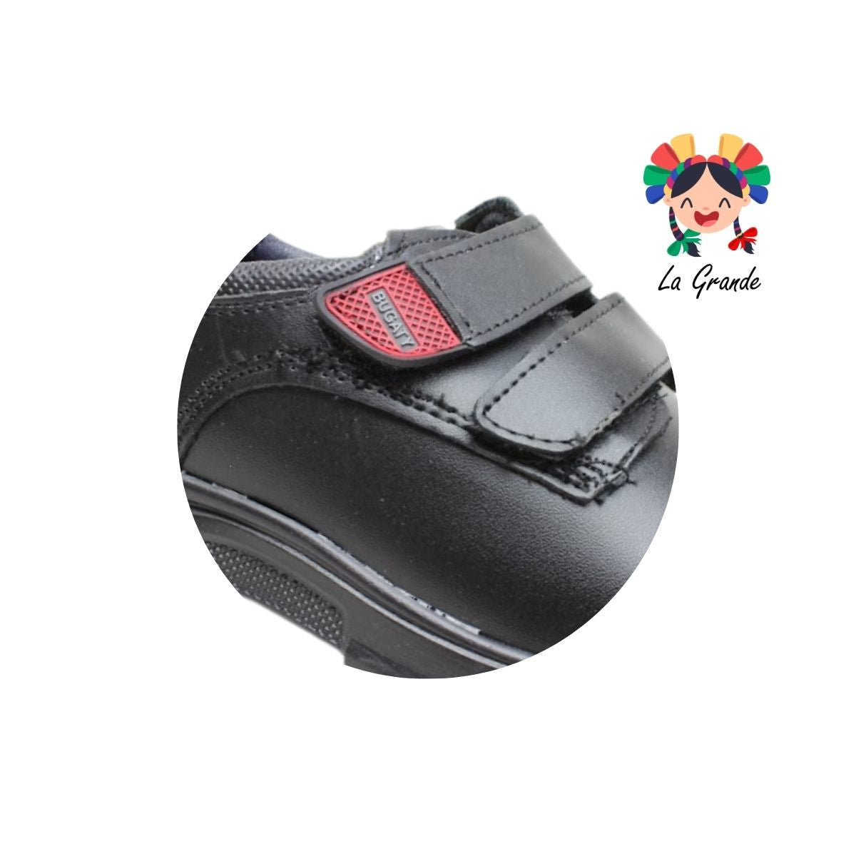 9010 BUGATY SHOES Negro Sint Zapato Escolar para Joven
