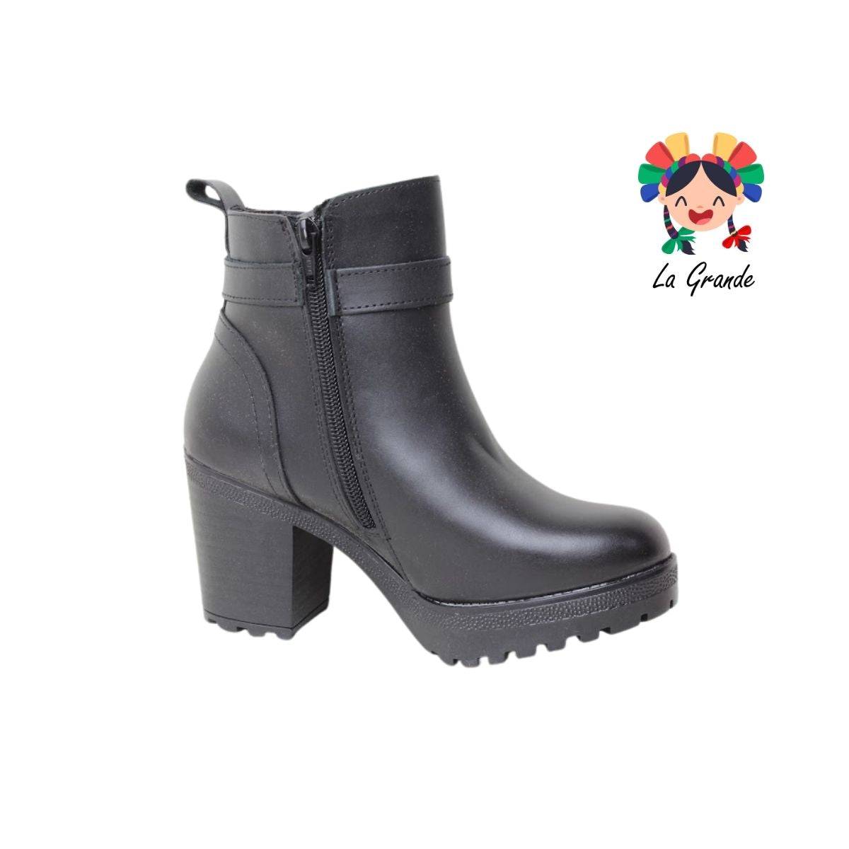 9018 CHELITAS Negro Piel Bota para Dama