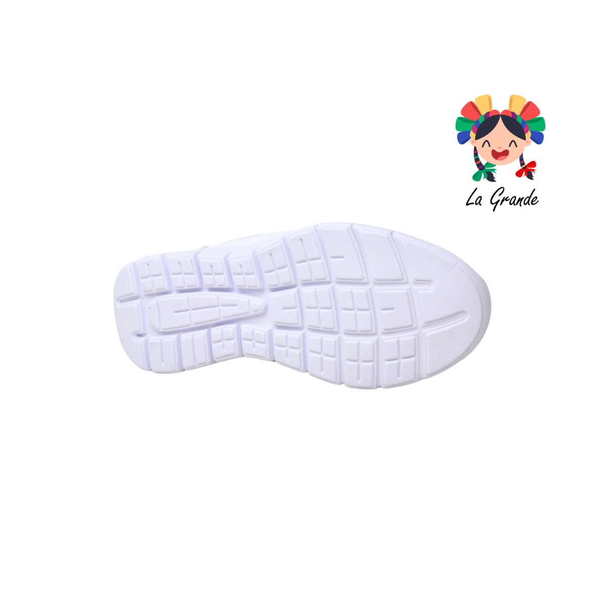 901 APT Blanco Gris Piel Tenis Escolar para Dama y Joven