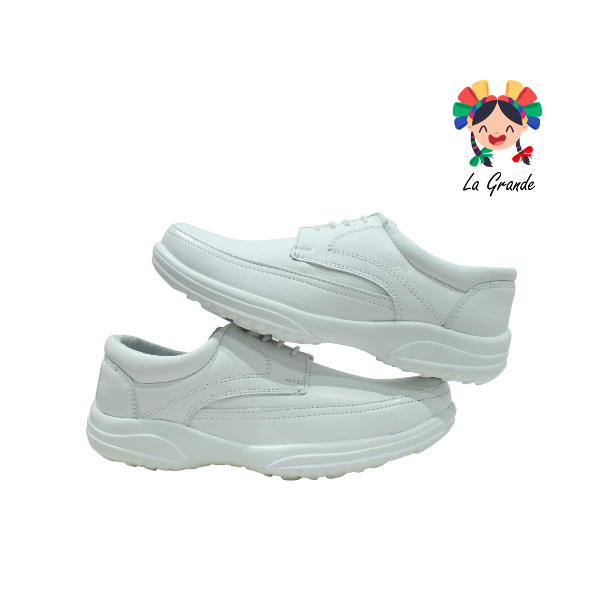 902 JACK NEWMAN Blanco Zapato Clínico para Caballero