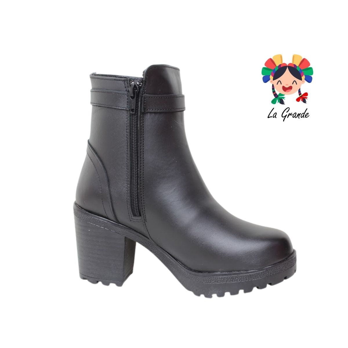 903 BRIANDA Negro Piel Bota para Dama