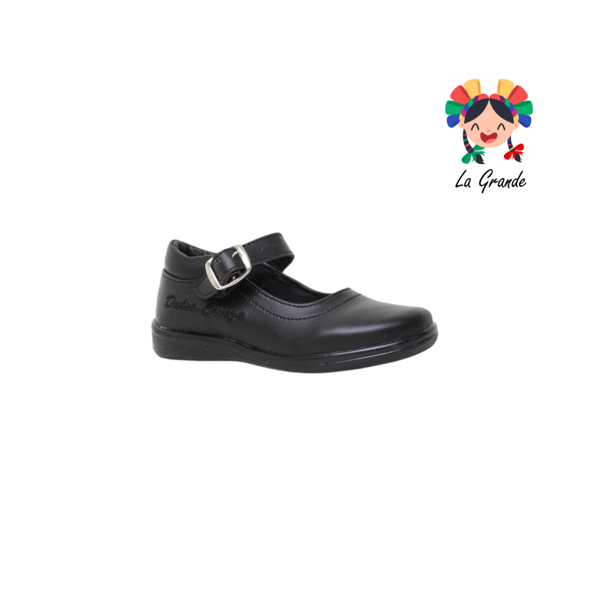907 DULCE CEREZA Negro Sint Zapato Escolar para Niña y Dama