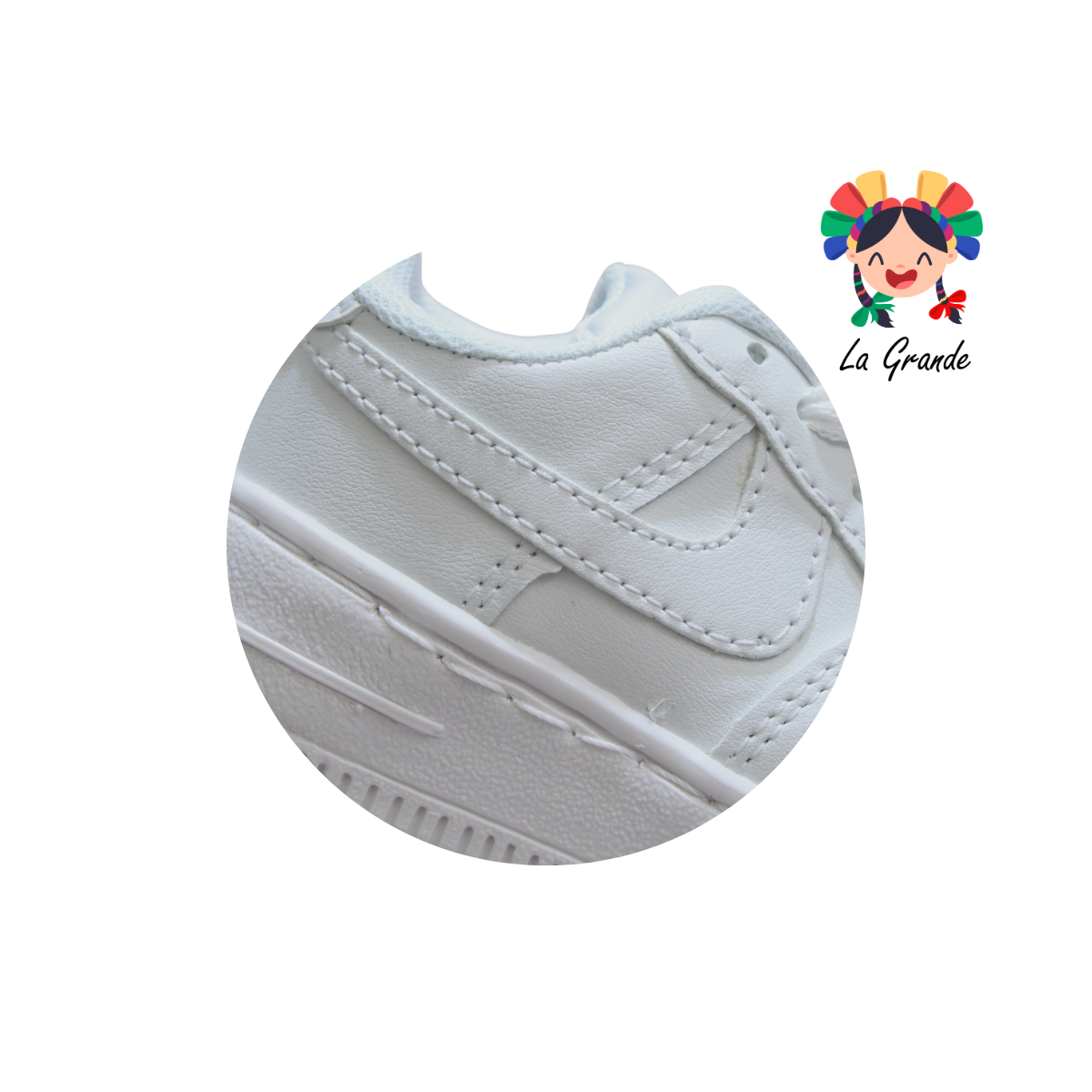 002 LERMI Blanco Blanco Sint Tenis Escolar Para Niña, Niño y Caballero
