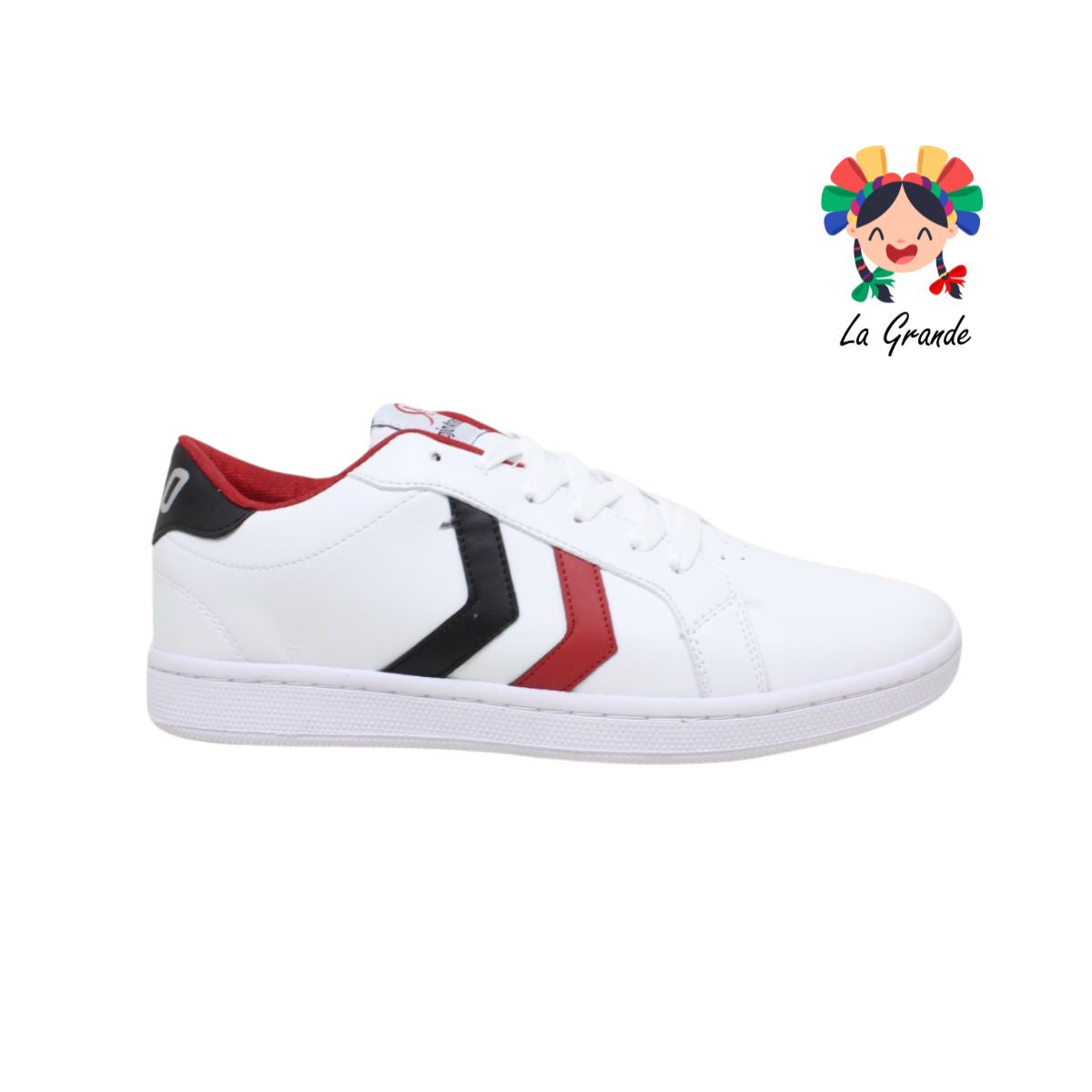 910 ROJO ARANDANO Bco Rojo Ngo Sintético Tenis Casual para Caballero