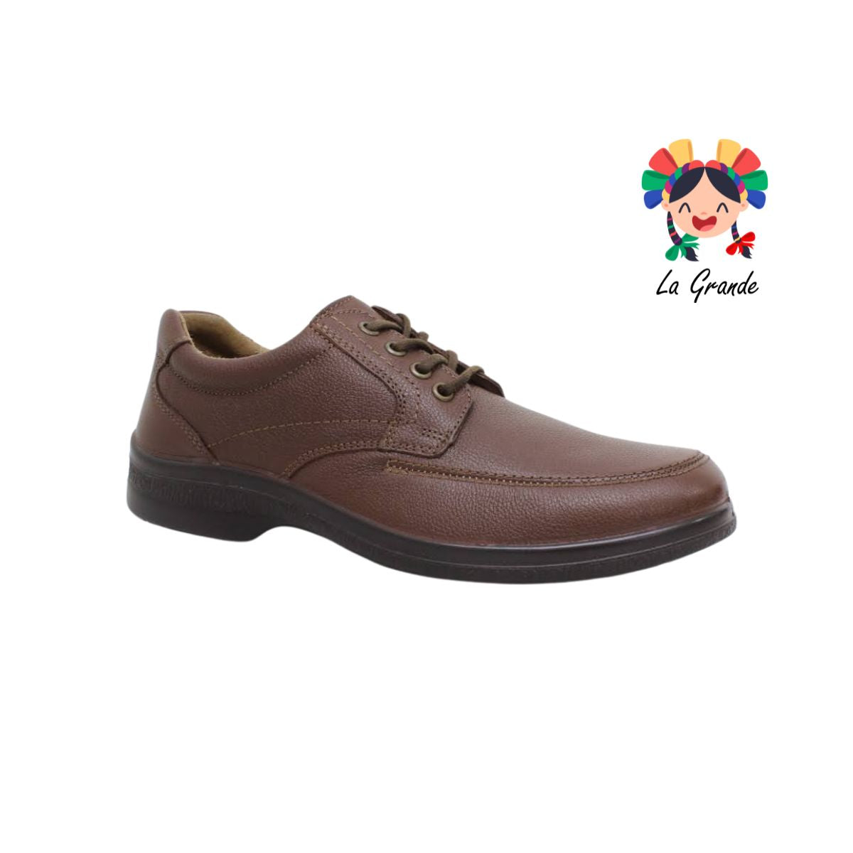 91607-FLEXI Café Piel Zapato de Vestir para Caballero