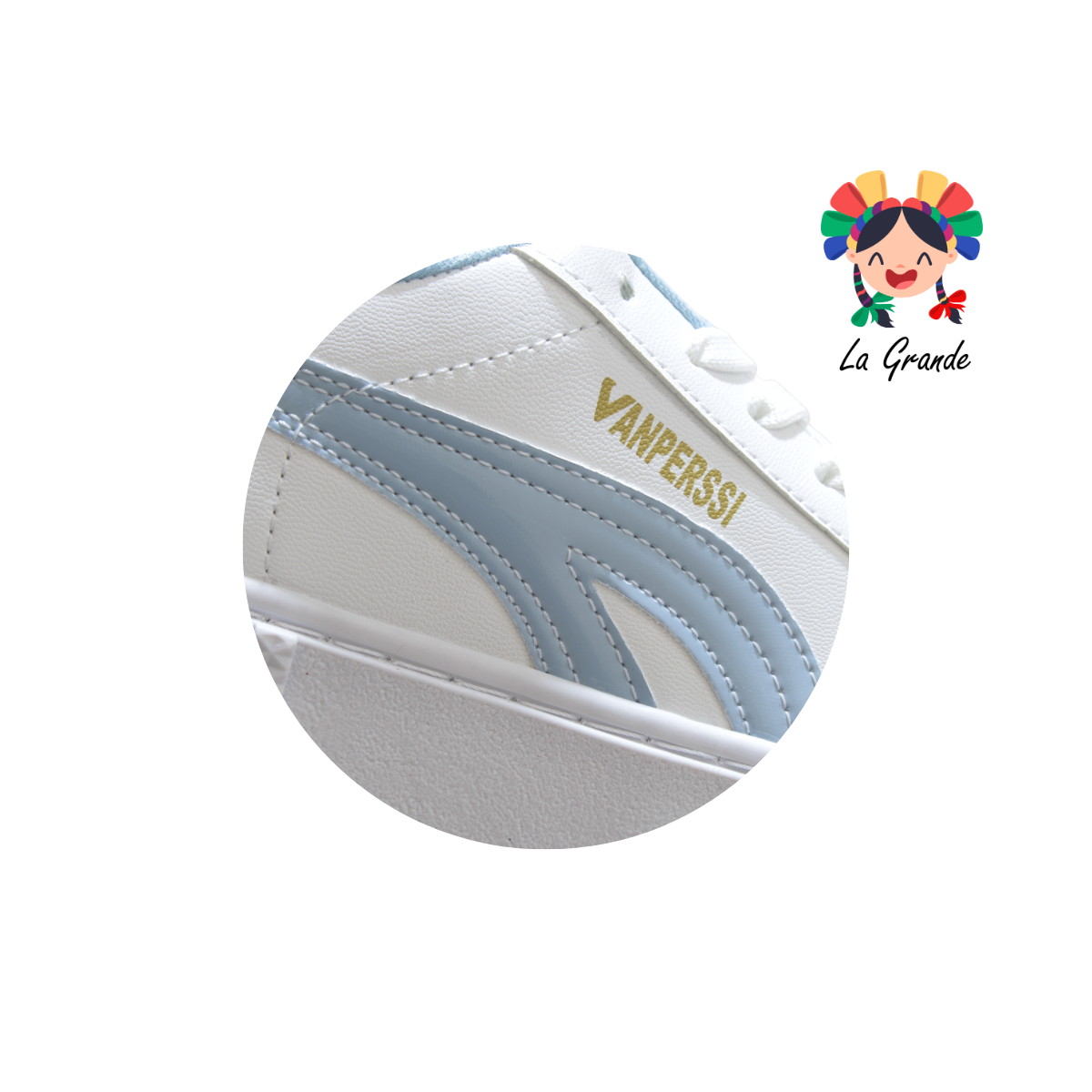 11500 VANPERSSI Bco Cielo Barbie Sint Tenis Casual para Dama