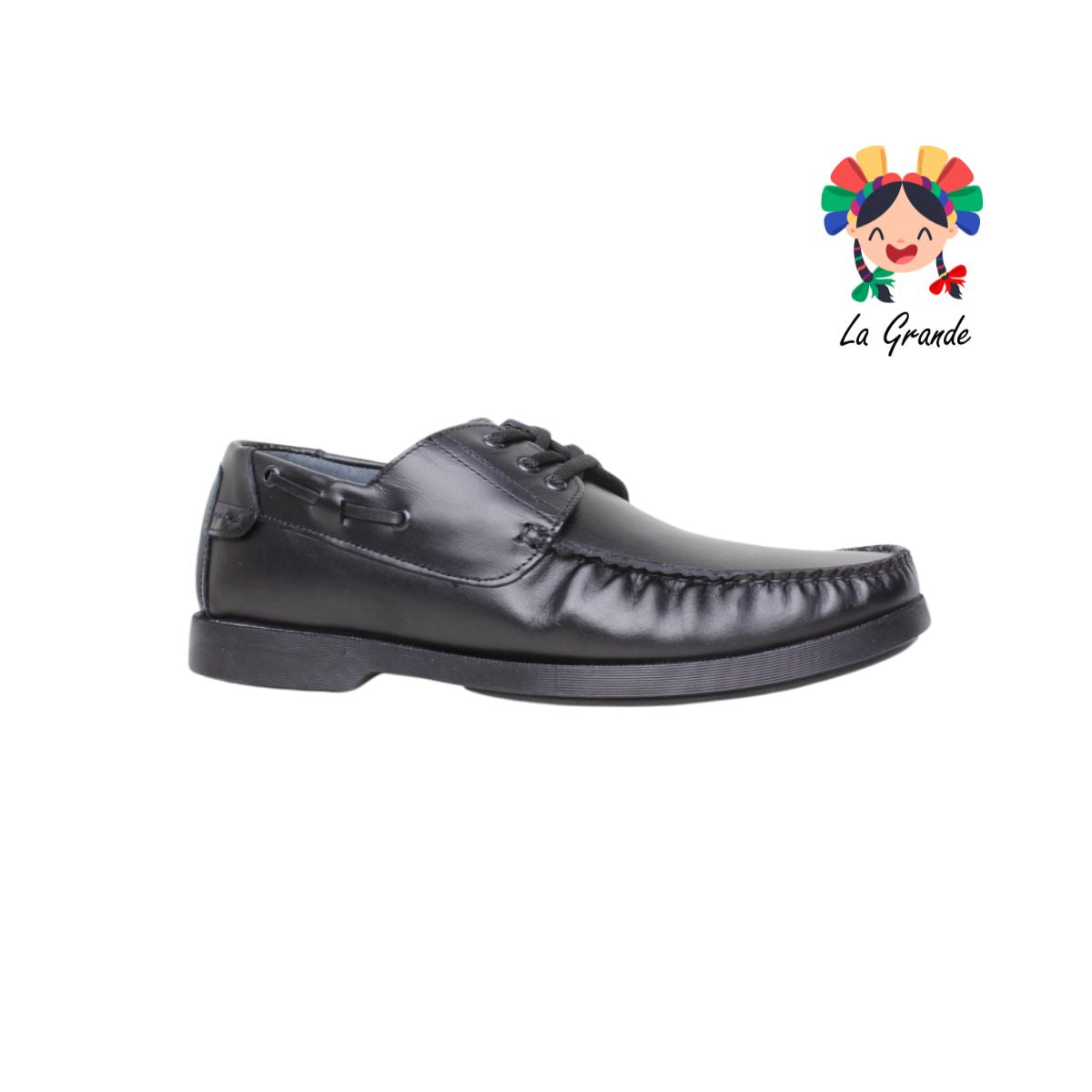 928 PARRANDAS Negro Piel Zapato Casual para Caballero