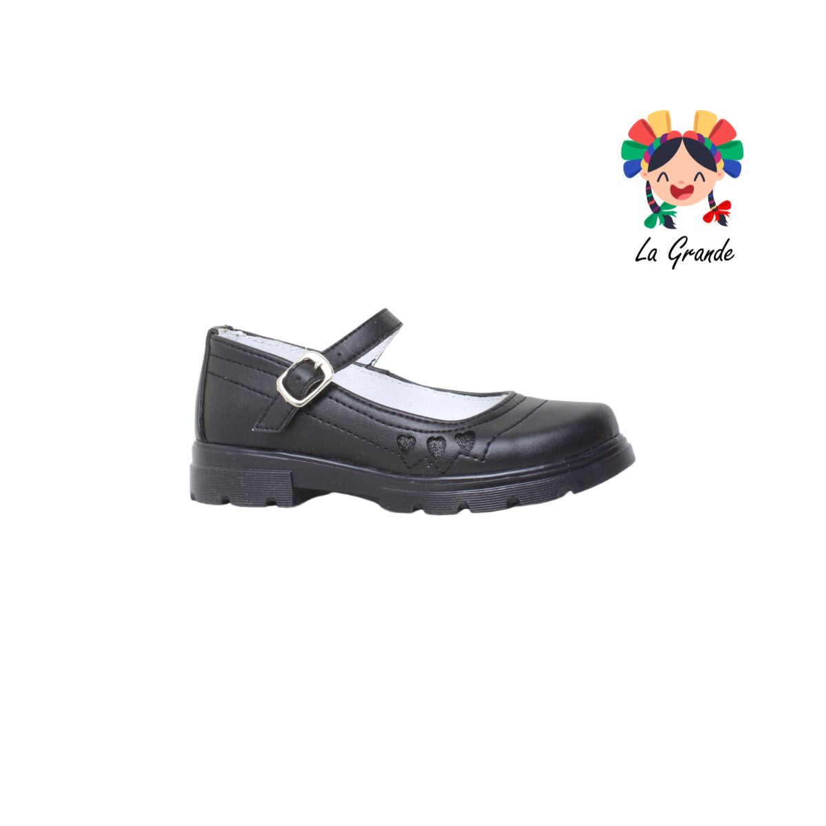 931 VIRY & TONY Negro Sint Zapato Escolar para Niña