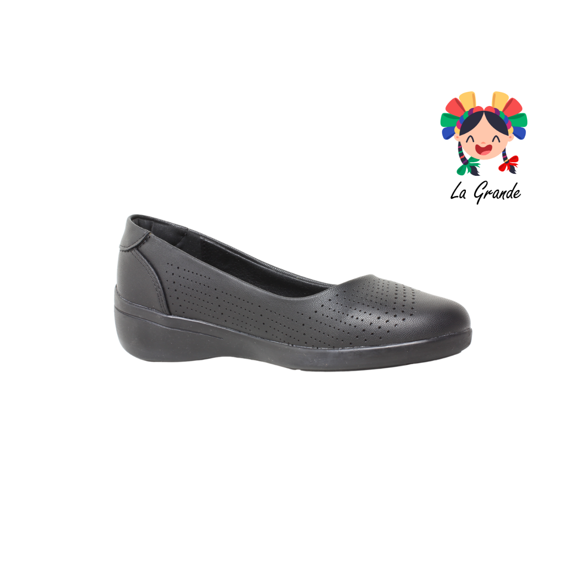 9439 ETNIA Negro Piel Zapato Casual para Dama