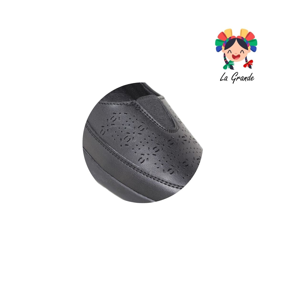 9434 ETNIA Negro Piel Zapato Casual para Dama