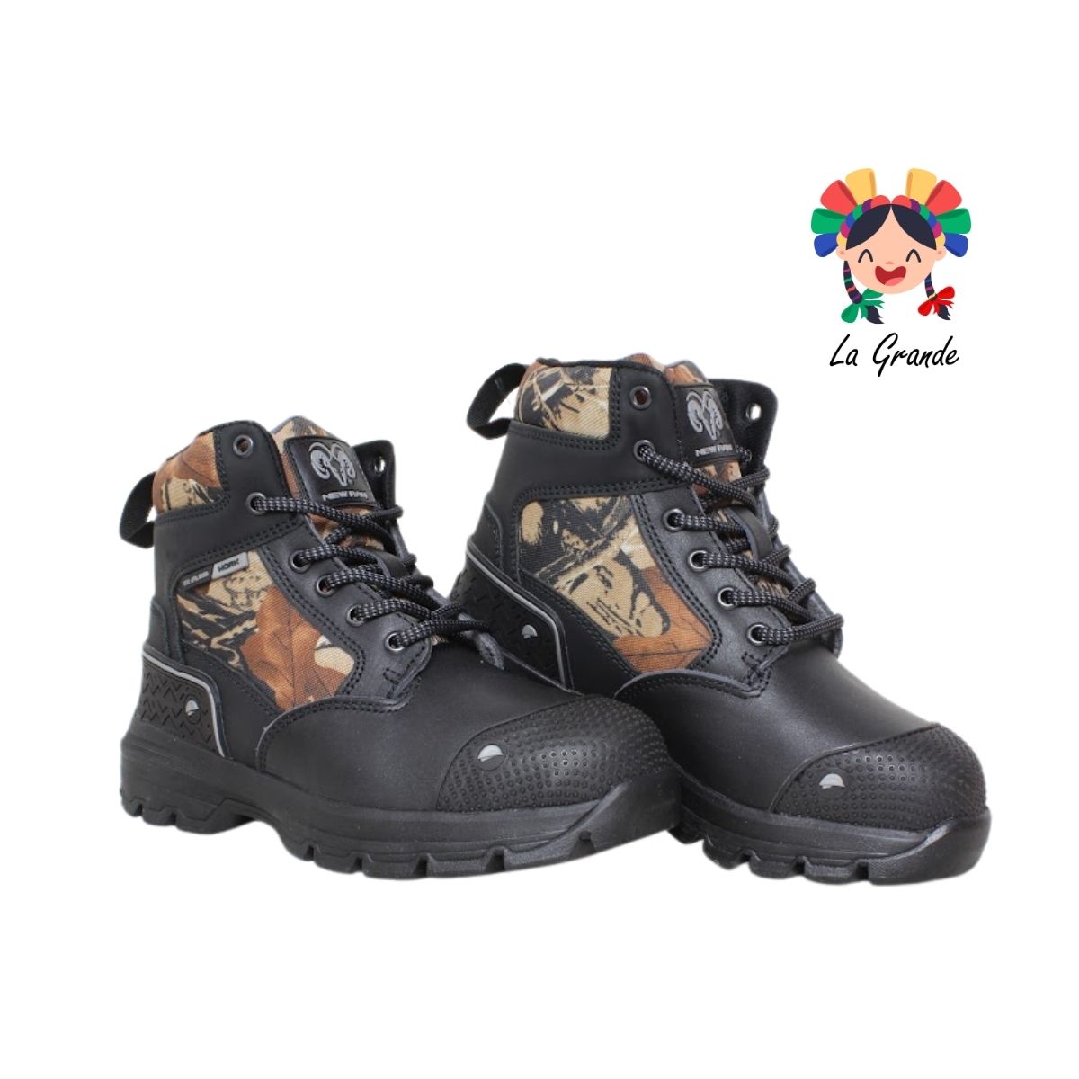 9500 RAM Negro Acero con Casco de Acero Bota Industrial para Caballero