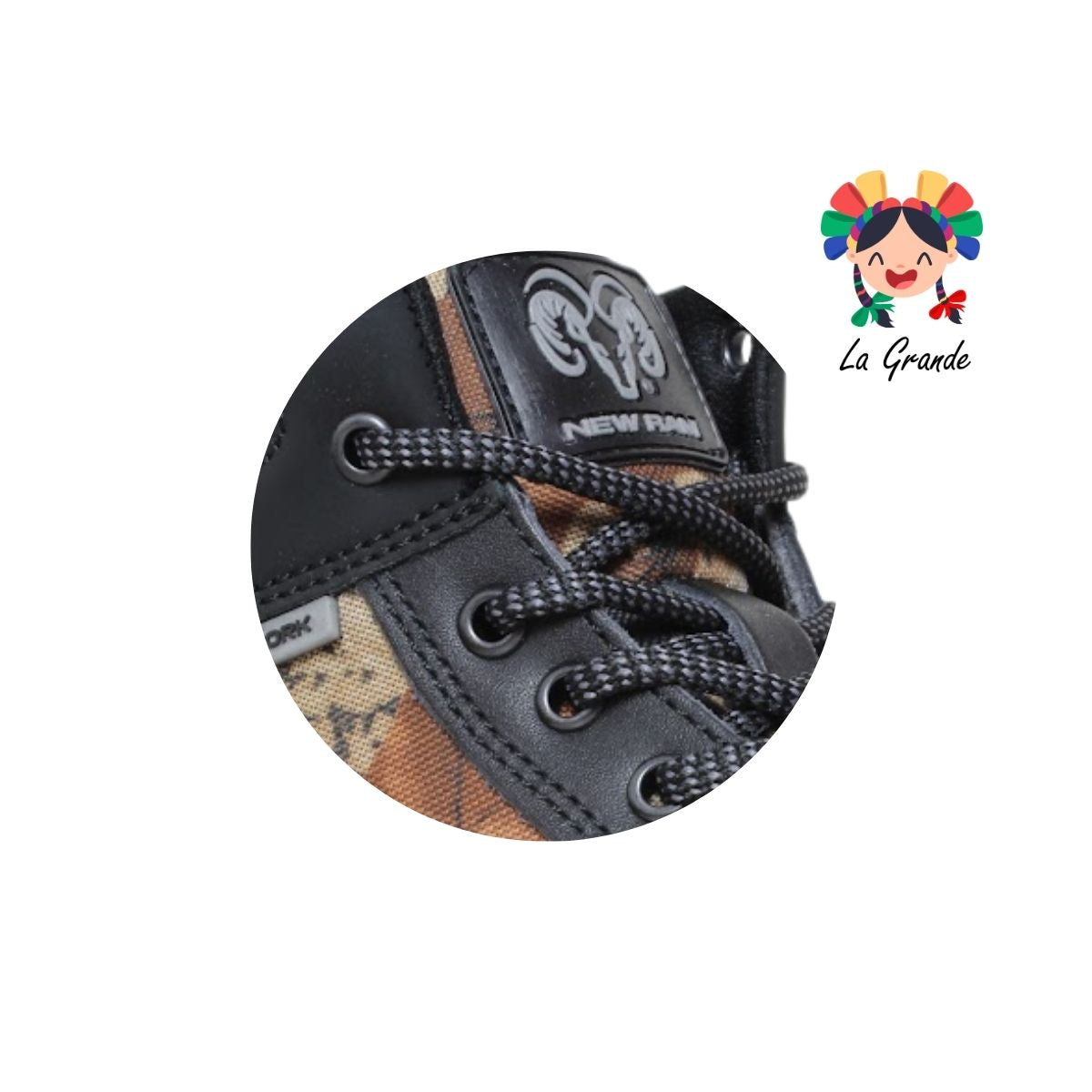 9500 RAM Negro Acero con Casco de Acero Bota Industrial para Caballero