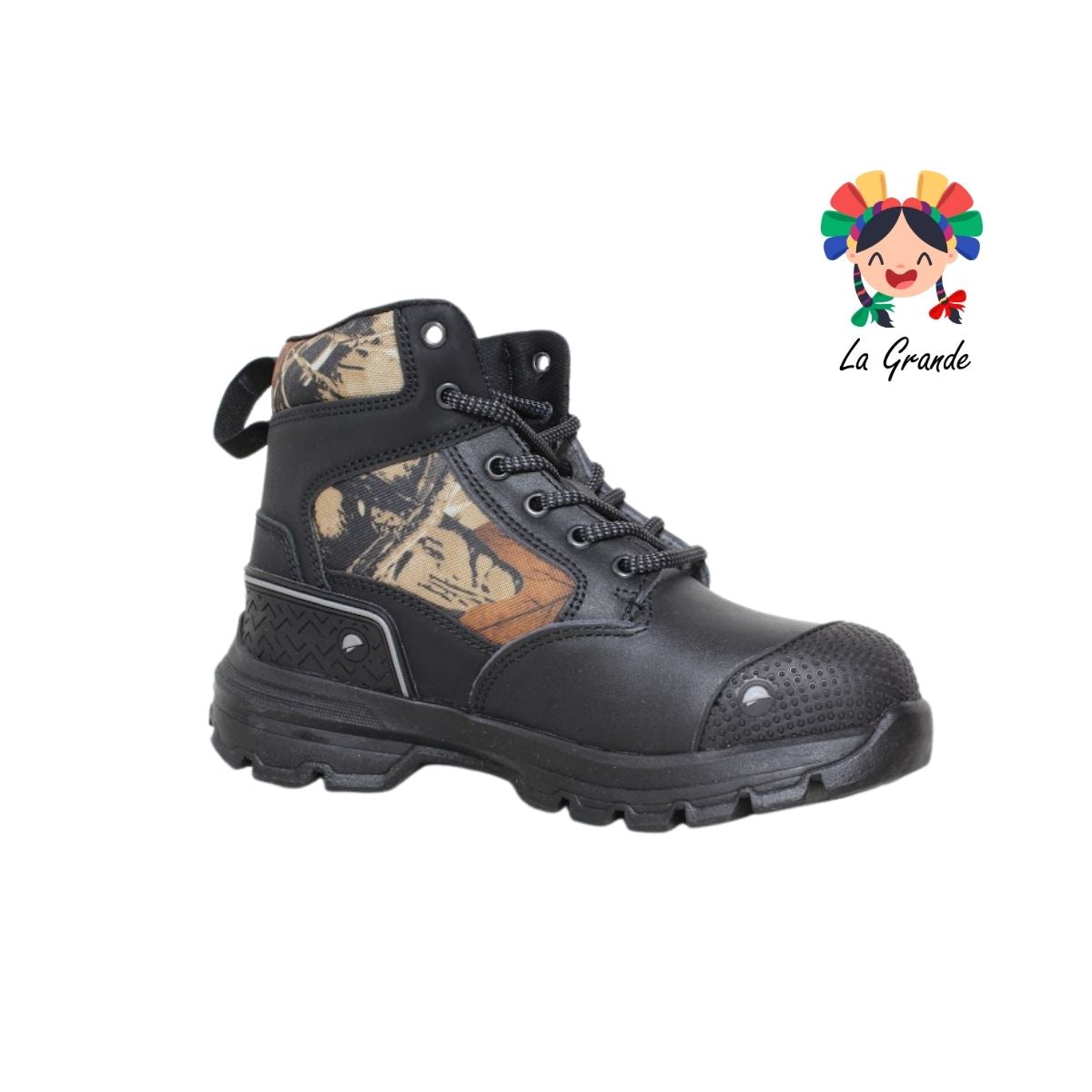 9500 RAM Negro Acero con Casco de Acero Bota Industrial para Caballero