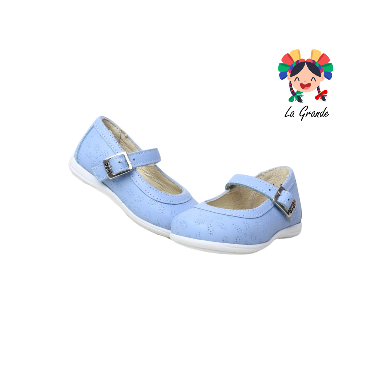 9519 DOGI Azul Cielo Piel Zapato Casual para Bebé