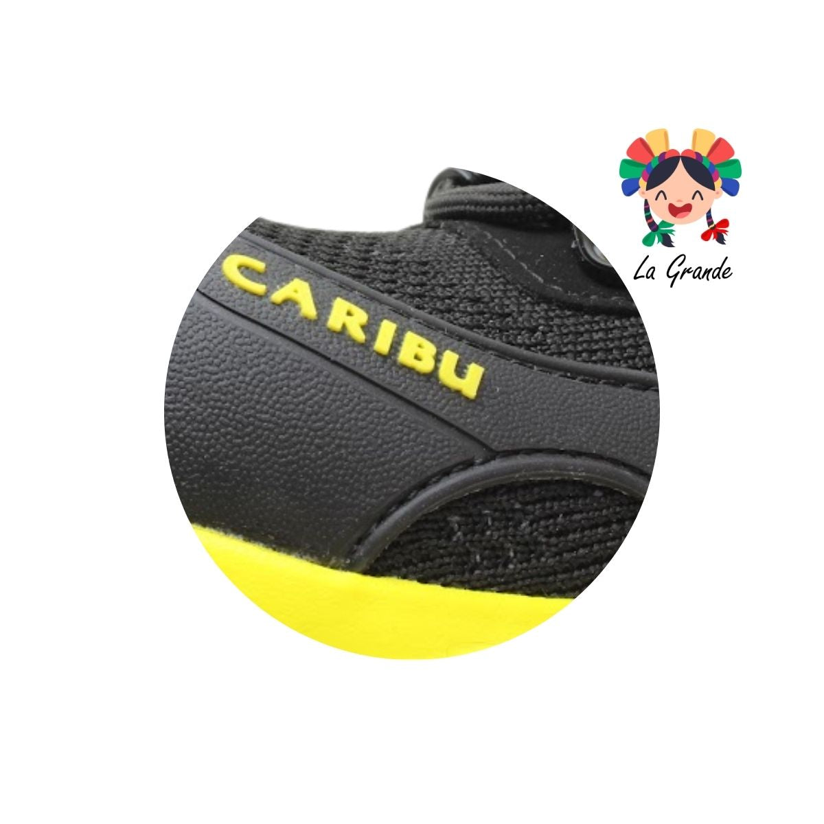 952-D CARIBU Negro Amarillo Bota Industrial con Casco para Dama y Jóven