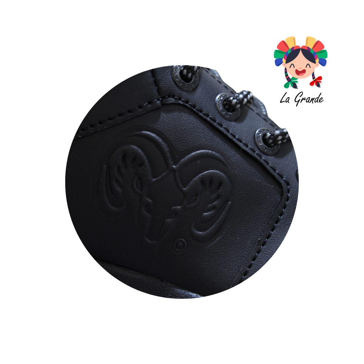 9575 RAM Negro Bota Biker con Casco para Caballero
