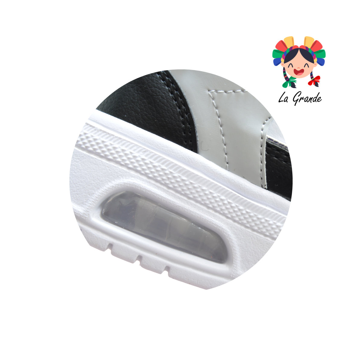 5000 TERRYBLITO Blanco Negro Tenis Casual para Niño