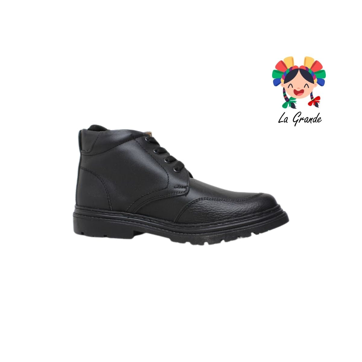 9702 DOGI Negro Piel Zapato Escolar para Joven