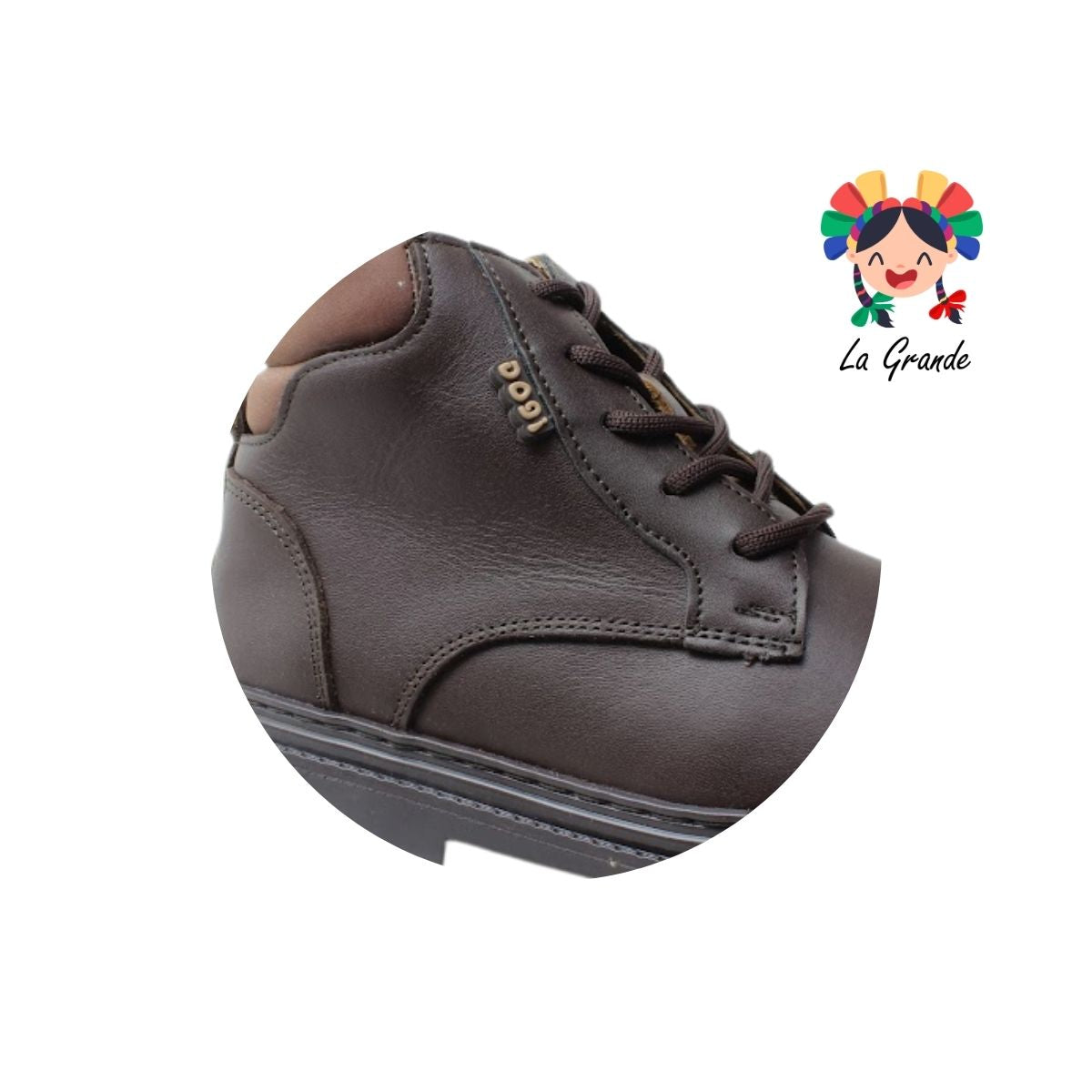 9712 DOGI Café Piel Bota Casual para Joven y Dama
