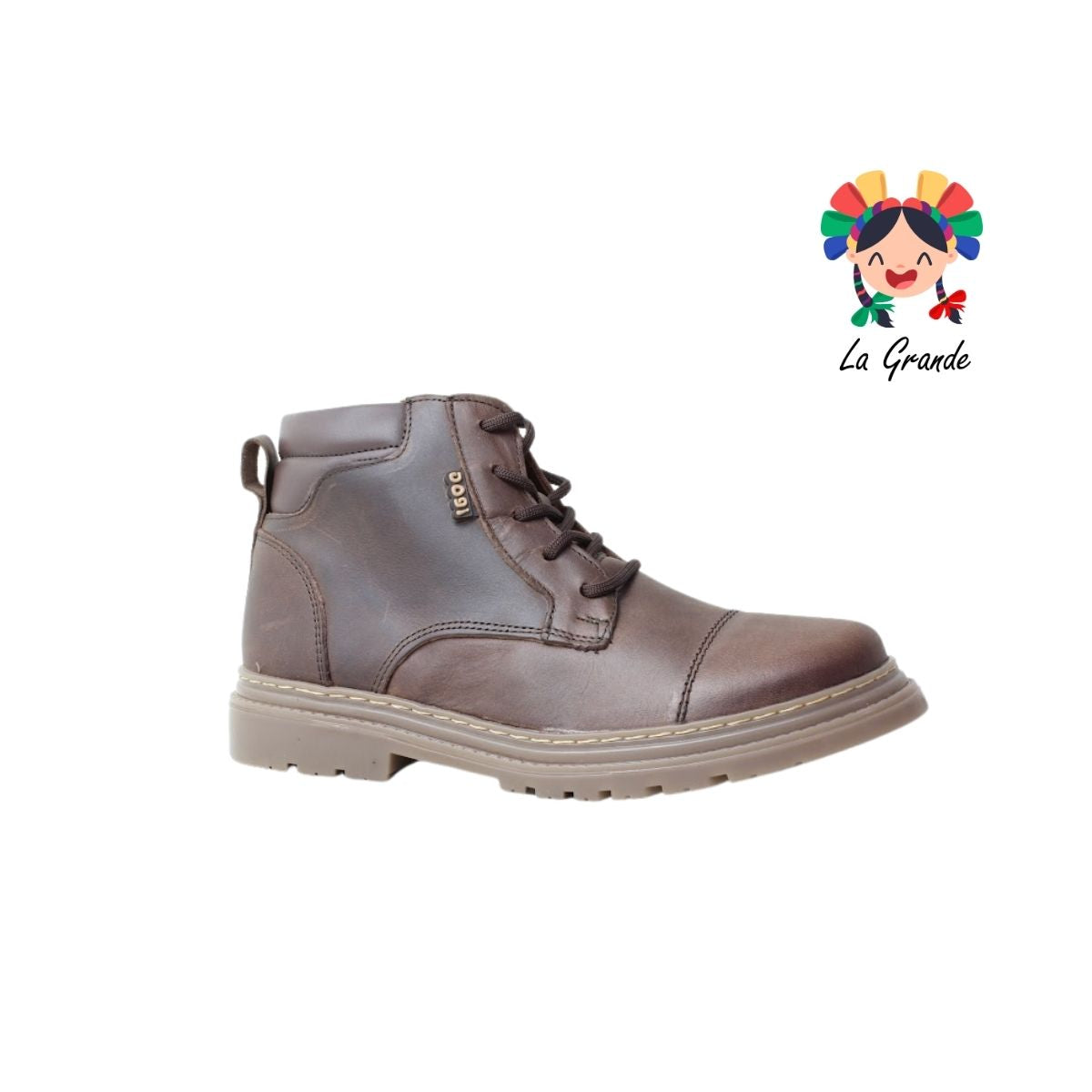 9712 DOGI Chocolate Piel Zapato Casual para Niño y Joven